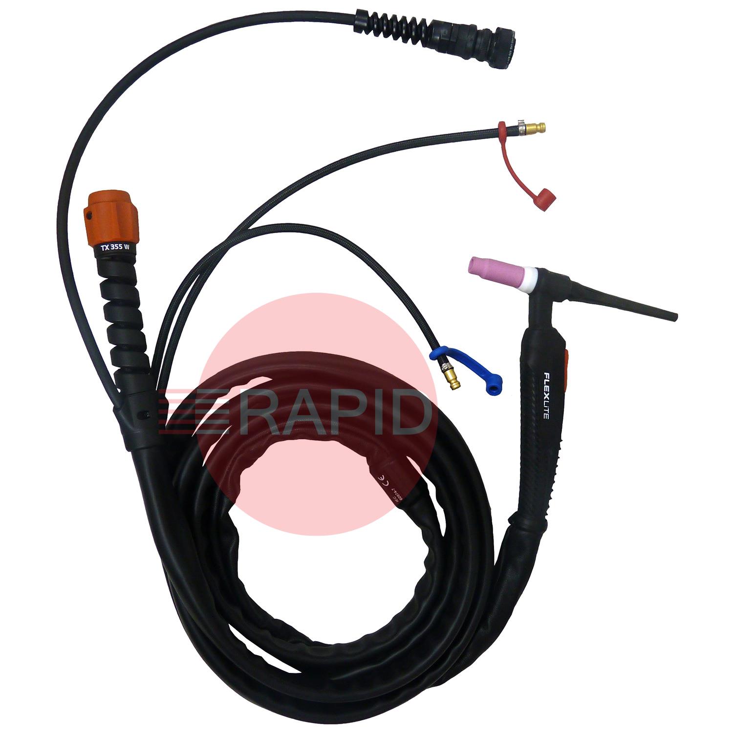 P23T355W4R  Kemppi Minarc T 223 AC/DC GM TIG Welder Water Cooled Package, with TX 355W 4m Torch & Foot Pedal - 110/240v, 1ph
